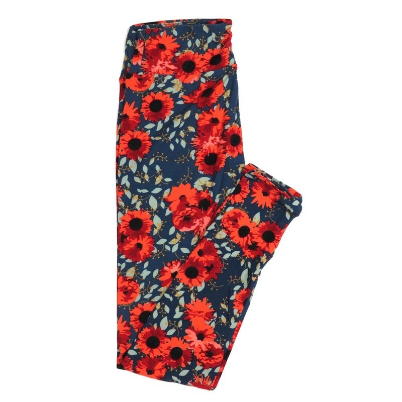 LuLaRoe One Size OS Floral Buttery Soft Womens Leggings fit Adult sizes 2-10  OS-4364-AU