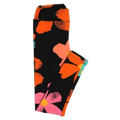 LuLaRoe One Size OS Floral Buttery Soft Womens Leggings fit Adult sizes 2-10  OS-4364-AJ-2