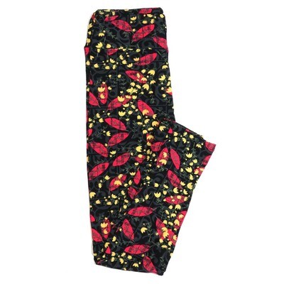 LuLaRoe One Size OS Floral Buttery Soft Womens Leggings fit Adult sizes 2-10  OS-4363-AQ-2