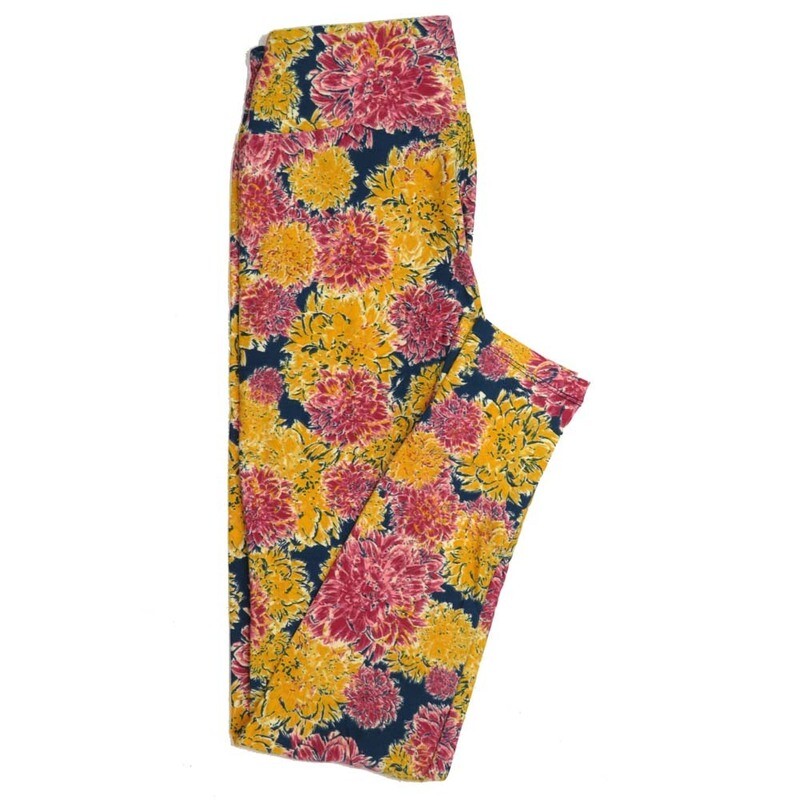 LuLaRoe One Size OS Floral Buttery Soft Womens Leggings fit Adult sizes 2-10  OS-4363-AP-2