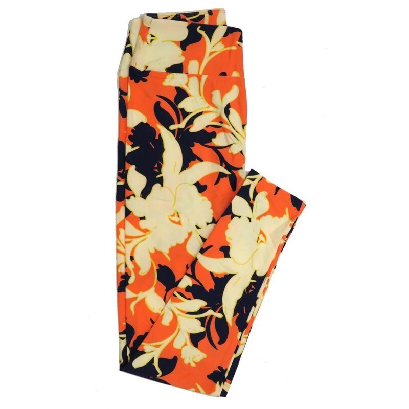 LuLaRoe One Size OS Floral Buttery Soft Womens Leggings fit Adult sizes 2-10  OS-4362-AT-10
