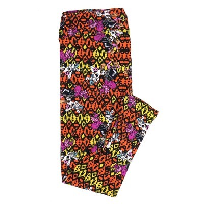 LuLaRoe TCTWO TC2 Halloween Spooky Trick or Treaters Witch Spaceman Skull Buttery Soft Womens Leggings fits Adults sizes 18-26  TCTWO-9042-F