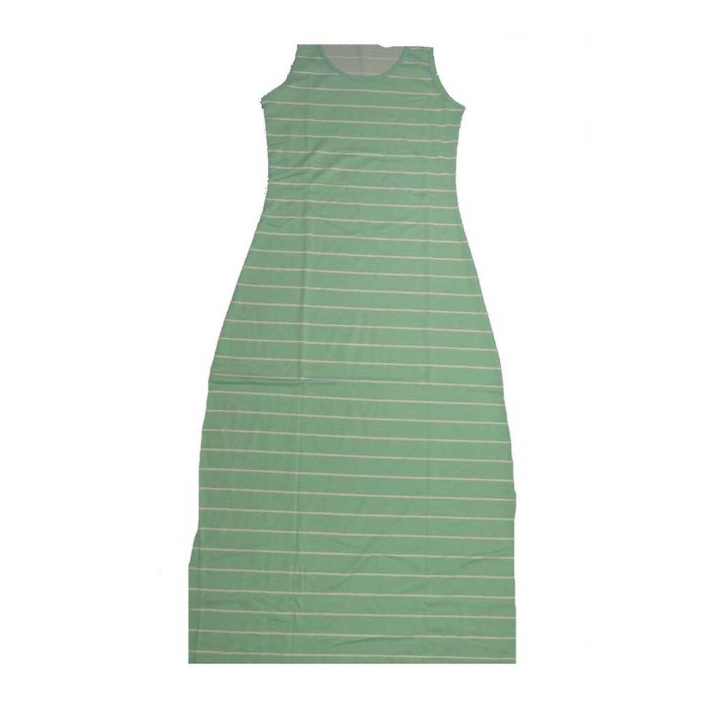 LuLaRoe DANI X-Small XS Green White Stripe Sleeveless Column Dress fits Womens sizes 2-4