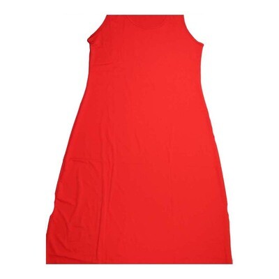 LuLaRoe DANI XX-Large 2XL Solid Red Sleeveless Column Dress fits Womens sizes 18-22 XXL-104