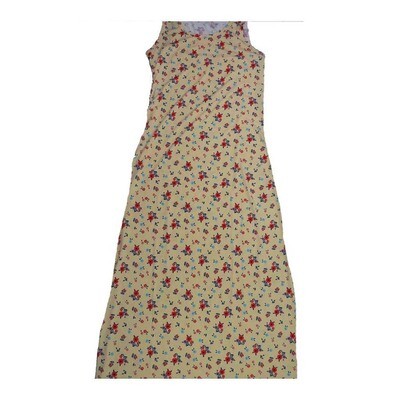 LuLaRoe DANI Small S Floral Polka Dot Sleeveless Column Dress fits Womens sizes 6-8