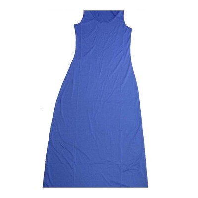 LuLaRoe DANI Medium M Solid Blue Sleeveless Column Dress fits Womens sizes 8-10