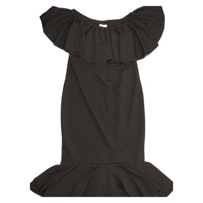 LuLaRoe Cici Small S Solid Flounce Dress fits 6-8