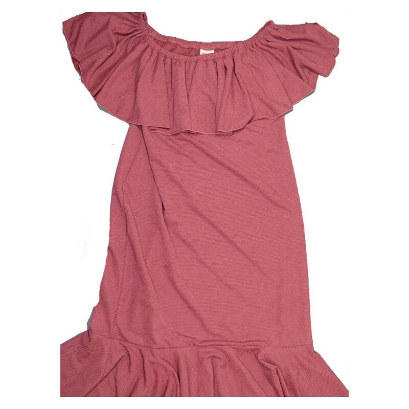 LuLaRoe Cici X-Large XL Solid Flounce Dress fits 18-20  XL-100