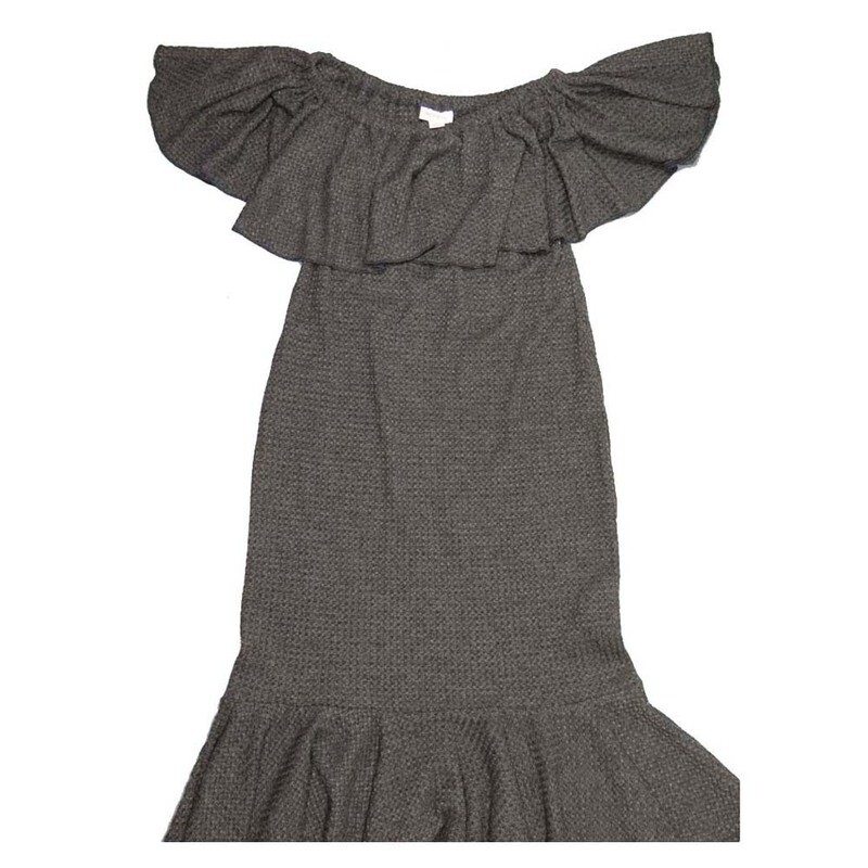 LuLaRoe Cici X-Small XS Solid Flounce Dress fits 2-4