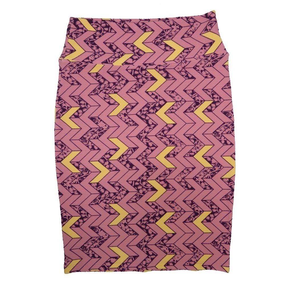 LuLaRoe Cassie Small S Dusty Rose Gold Purple Arrows Womens Knee Length Pencil Skirt fits sizes 6-8