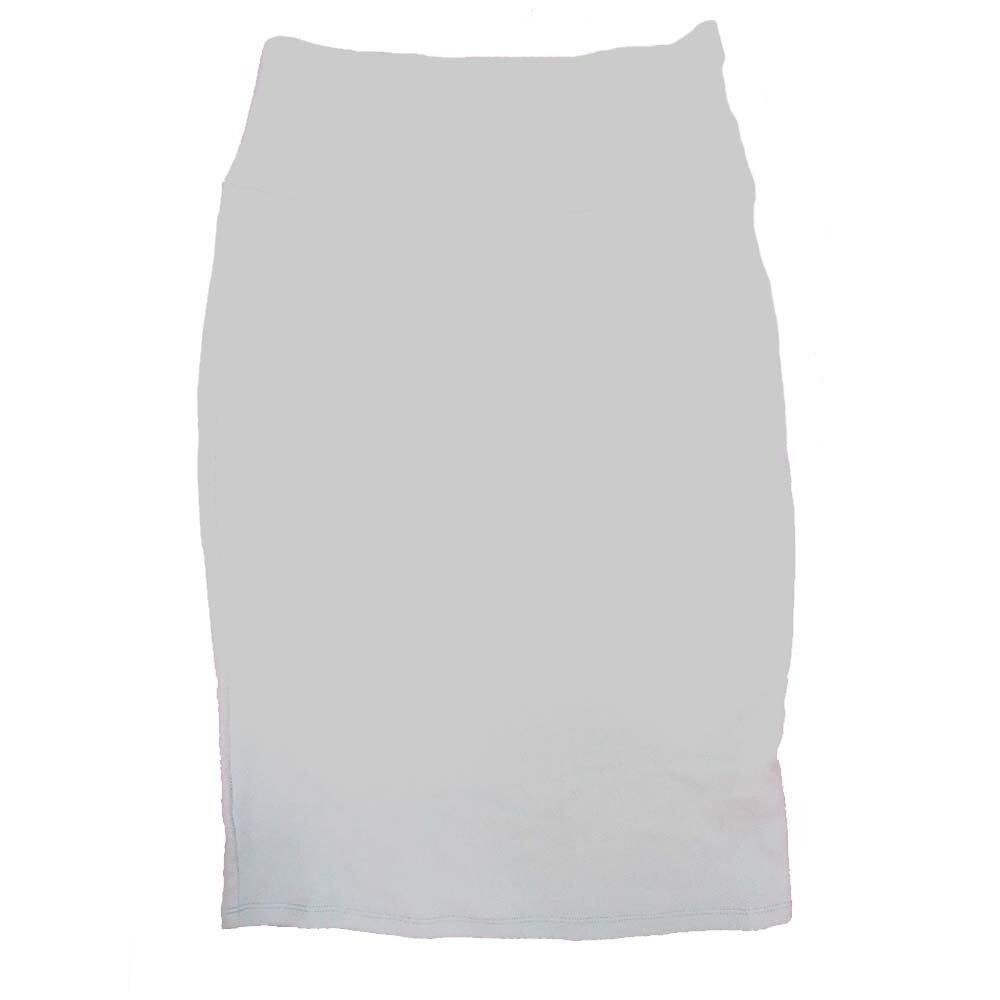 LuLaRoe Cassie X-Small XS Solid White Womens Knee Length Pencil Skirt fits sizes 2-4