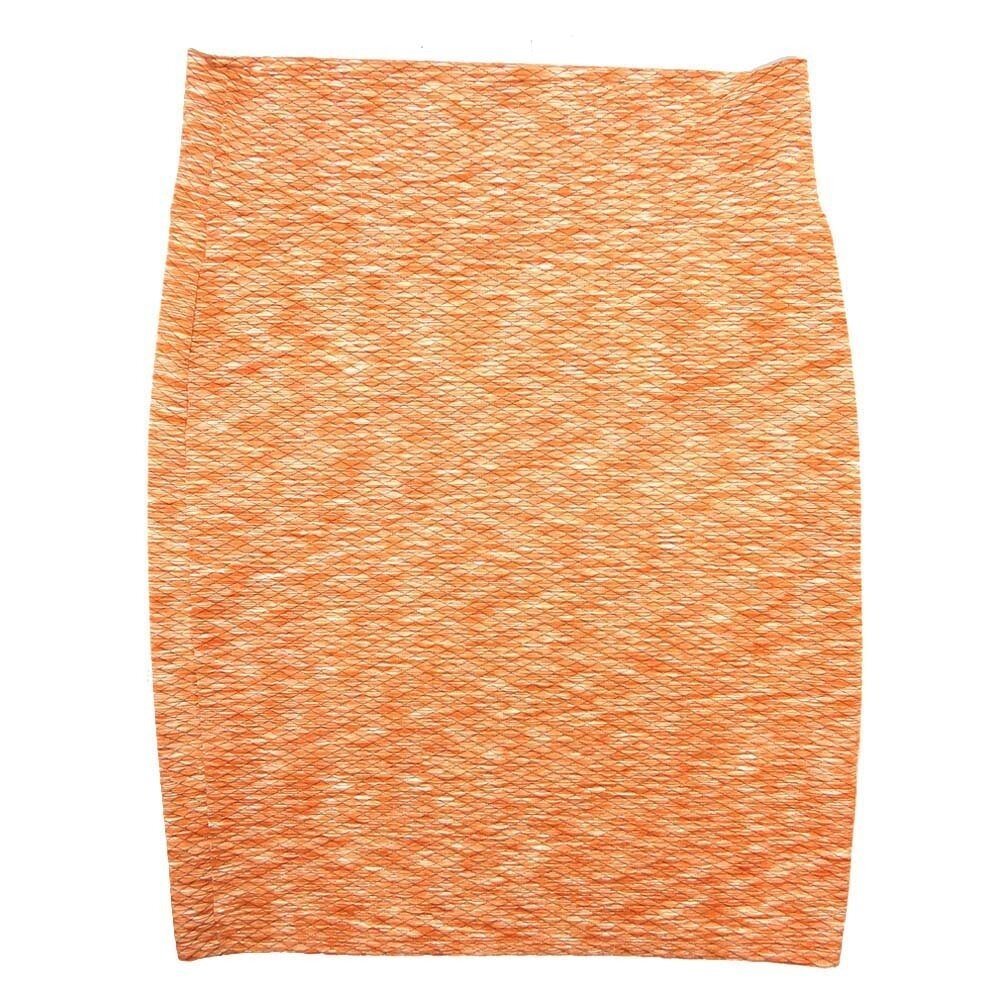 LuLaRoe Cassie XX-Large 2XL Heather Red Solid Diamond Grid Orange Womens Knee Length Pencil Skirt fits sizes 22-24