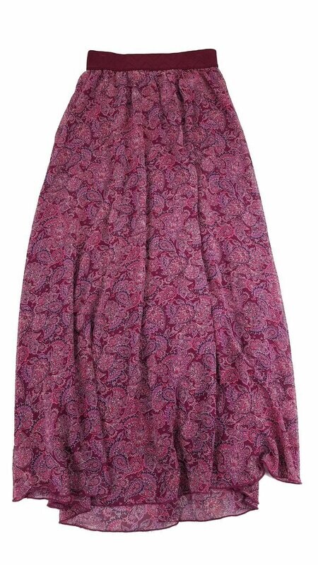 LuLaRoe Lucy Paisley XX-Small XXS Floor Length Women&#39;s Skirt fits sizes Sizes 00-0