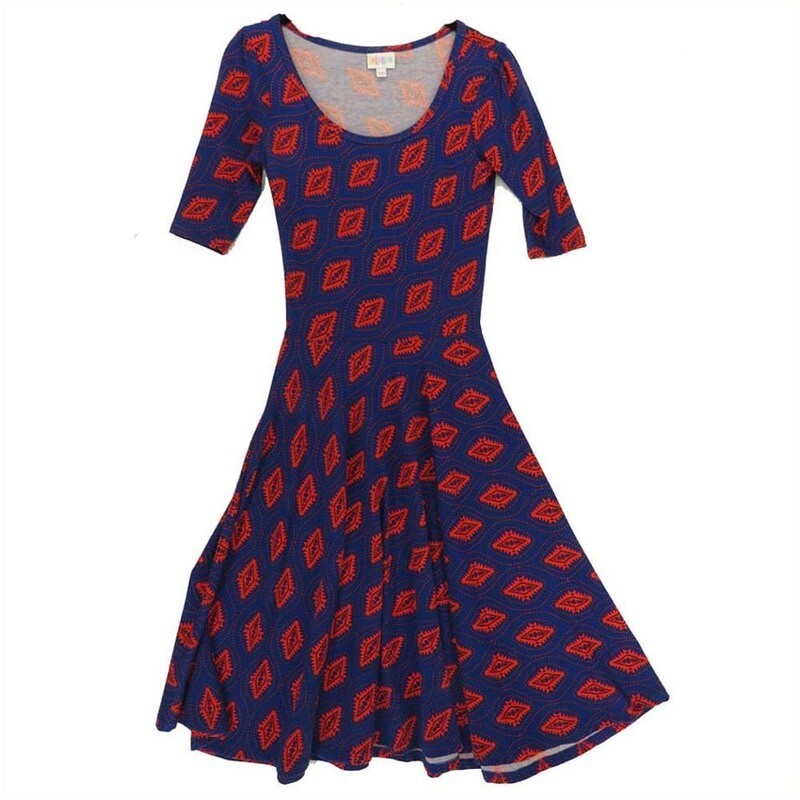 LuLaRoe NICOLE XX-Small XXS Womens Full Circle Skirt Dress fits 00-0  NICOLE-XXS-109