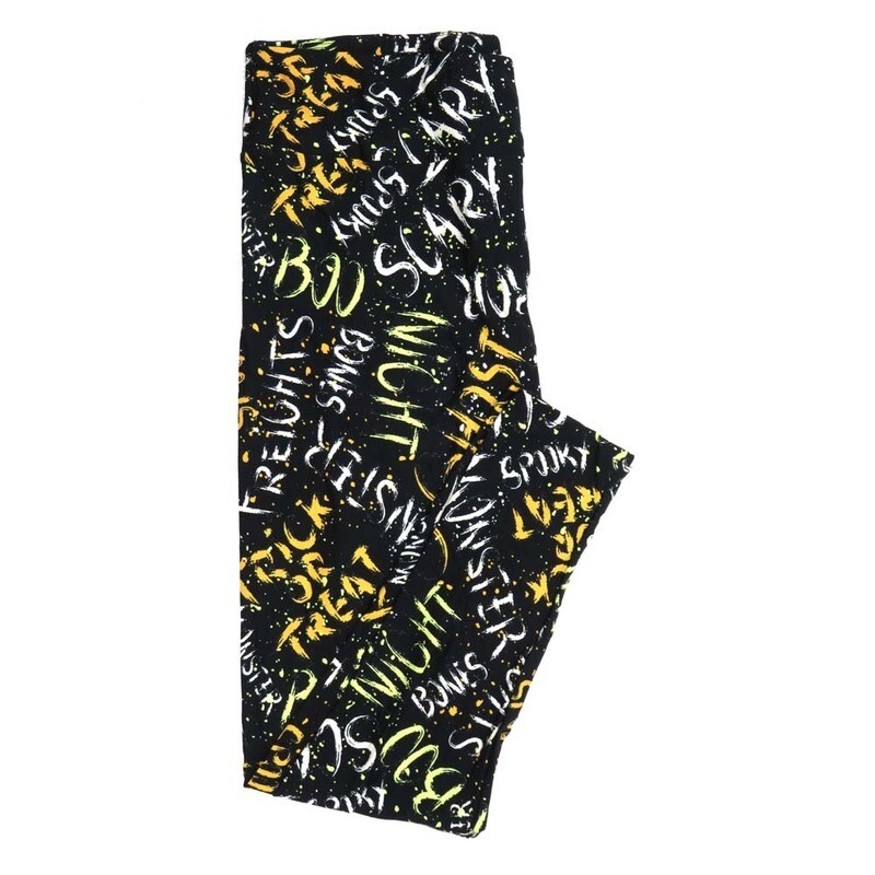 LuLaRoe TCTWO TC2 Halloween BOO Scary Bones Trick OR Treat Spooky Splatter Black White Yellow Green Buttery Soft Womens Leggings fits Adults sizes 18+ 294742 LuLaRoe TCTWO TC2 Halloween BOO Scary Bones Trick OR Treat Spooky Splatter Black White Yellow Green Buttery Soft Womens Leggings fits Adults sizes 18+ 294742