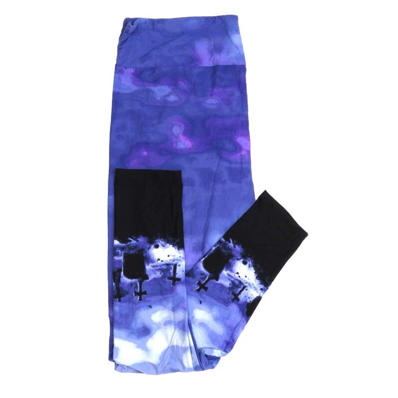 LuLaRoe TCTWO TC2 Halloween Blue Cloudy Dark Skies with Gravestones on the Leg Graveyard Bottoms Black White Buttery Soft Womens Leggings fits Adults sizes 18+ 287845 LuLaRoe TCTWO TC2 Halloween Blue Cloudy Dark Skies with Gravestones on the Leg Graveyard Bottoms Black White Buttery Soft Womens Leggings fits Adults sizes 18+ 287845