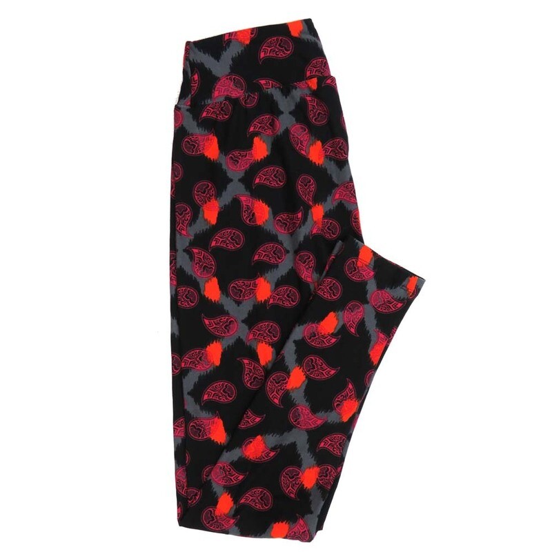 LuLaRoe One Size OS Paisley Checkboard Leggings fits Womens sizes 2-10  OS-4389-T