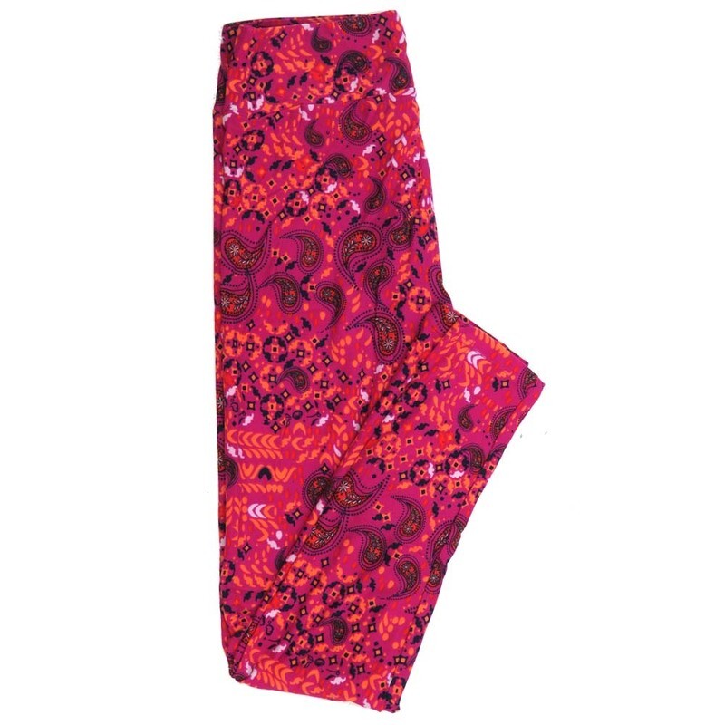 LuLaRoe One Size OS Paisley Mandala Chevron Geometric Leggings fits Womens sizes 2-10  OS-4125-ZM