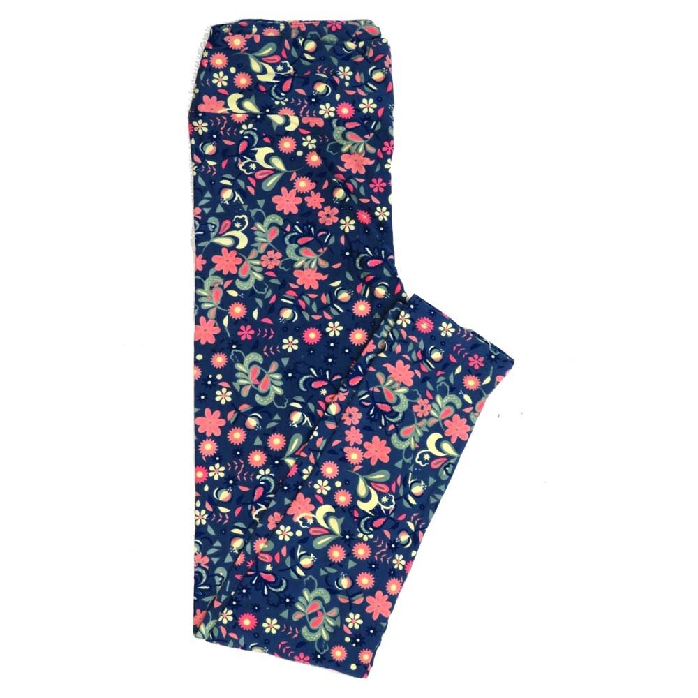 LuLaRoe One Size OS Floral Polka Geometric Leggings fits Womens sizes 2-10  OS-4125-ZN2