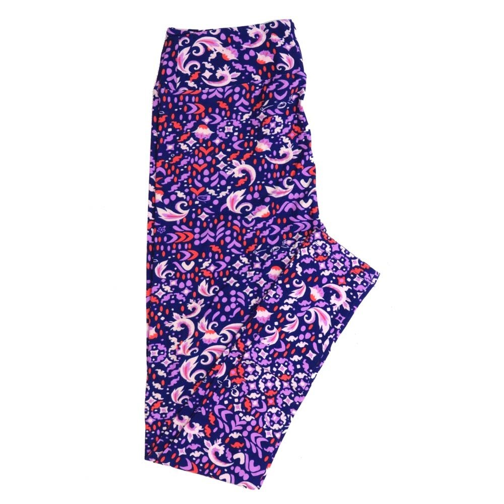 LuLaRoe One Size OS Geometric Chevron Polka Dot Leggings fits Womens sizes 2-10  OS-4387-ZB2