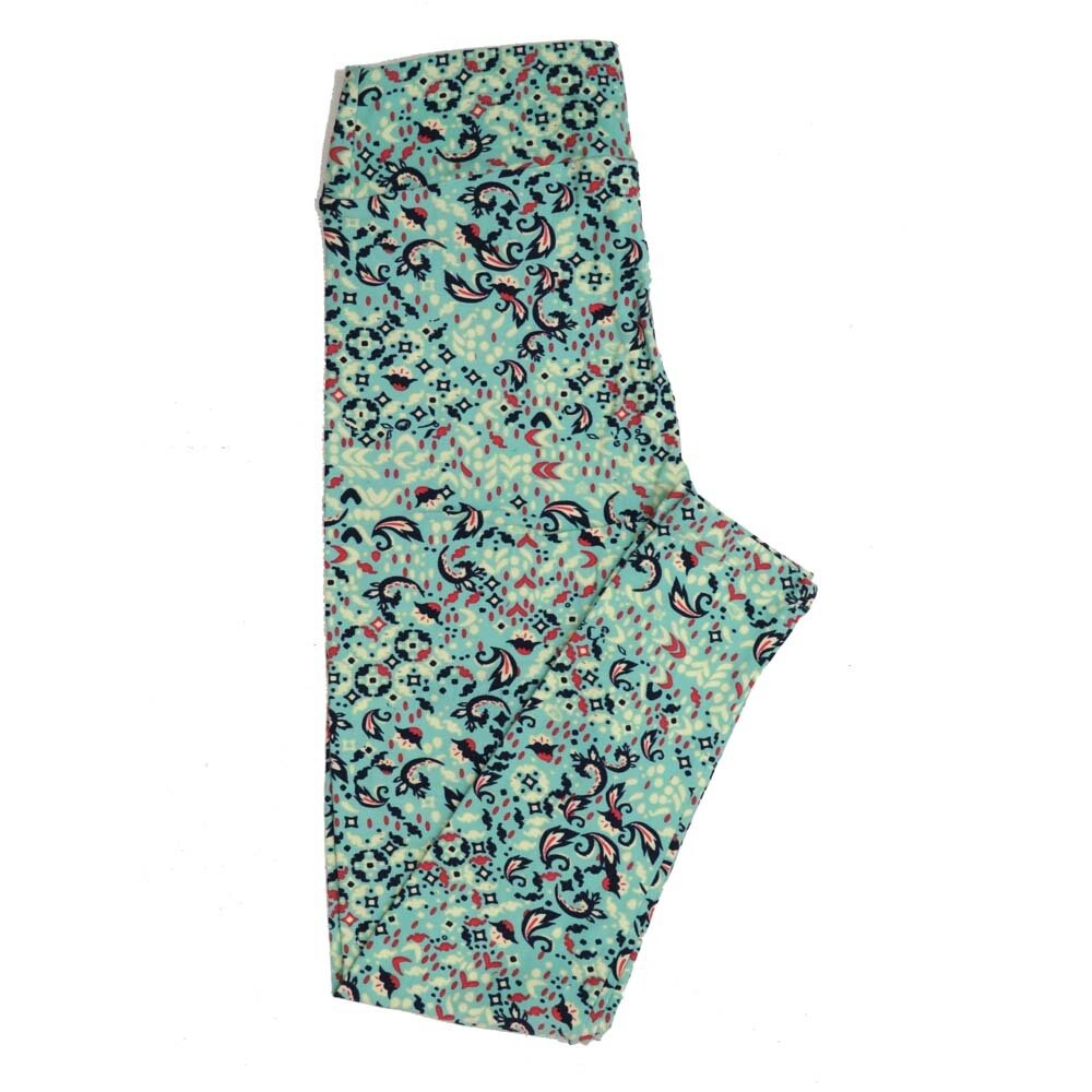 LuLaRoe One Size OS Geometric Polka Dot Chevron Leggings fits Womens sizes 2-10  OS-4387-A2