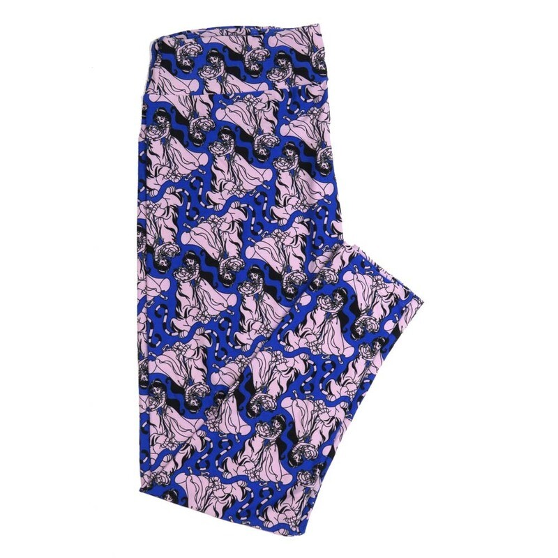 LuLaRoe TCTWO TC2 Disney Aladdin Princess Jasmine Rajah Leggings fits sizes 18+  TCTWO-9089-D
