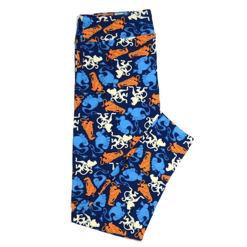 LuLaRoe TCTWO TC2 Disney Aladdin Genie Rajah Abu Leggings fits sizes 18+  TCTWO-9089-E2