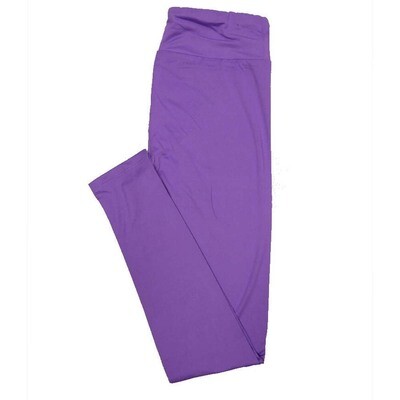 LuLaRoe One Size OS (403379) Solid Purple Womens Leggings fits Adult sizes 2-10
