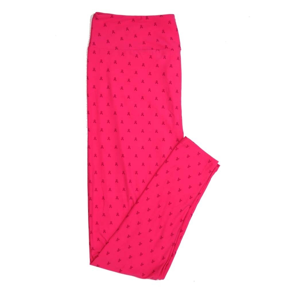 LuLaRoe TCTWO TC2 Breast Cancer Awareness Ribbon Polka dot Pink Buttery Soft Womens Leggings fits Adults sizes 18-26 TCTWO-9041-W