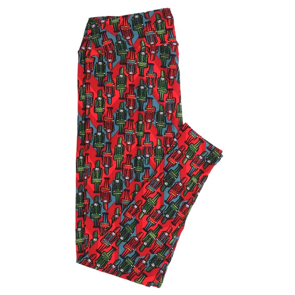 LuLaRoe TCTWO TC2 Christmas Holiday Toy Soldiers Nutcrackers Leggings fits sizes 18+  TCTWO-9085-P2