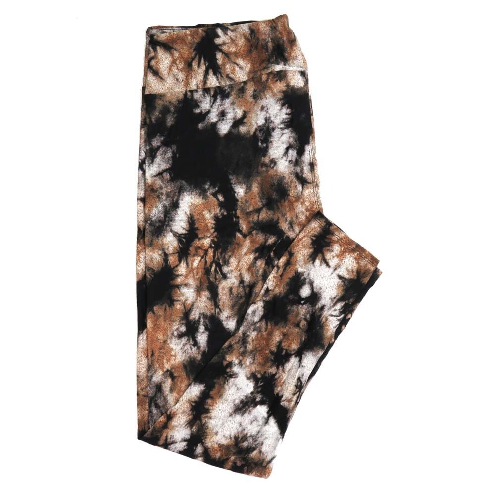 LuLaRoe TCTWO TC2 Dark Brown Black Light Brown Tye Dye Buttery Soft Womens Leggings fits Adults sizes 18-26  TCTWO-173030