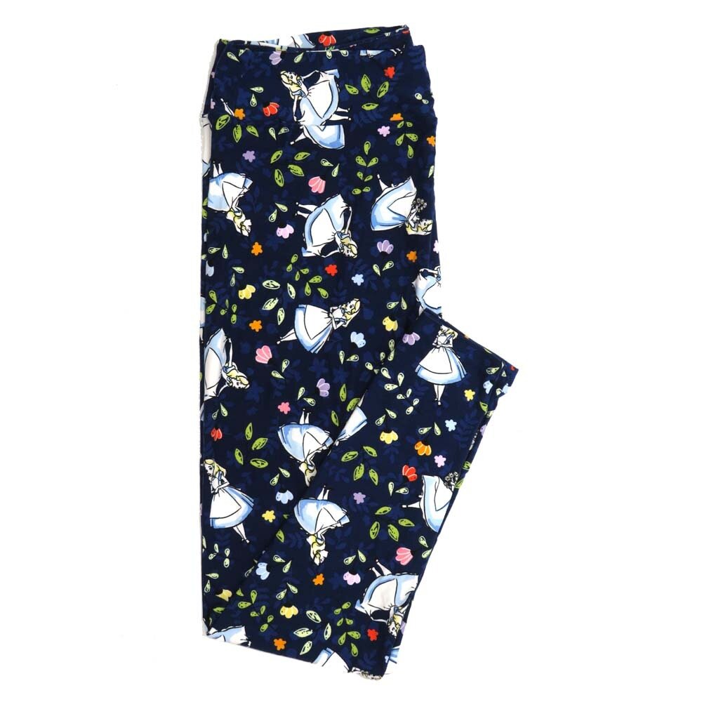 LuLaRoe TCTWO TC2 Disney Alice in Wonderland Leggings fits sizes 18+  TCTWO-9090-J2