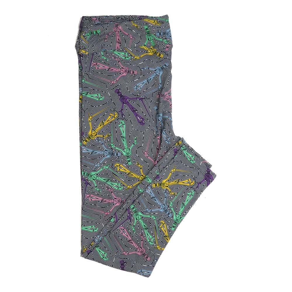LuLaRoe TCTWO TC2 Disney Dr Facilier Maze Leggings fits sizes 18+  TCTWO-9091-N