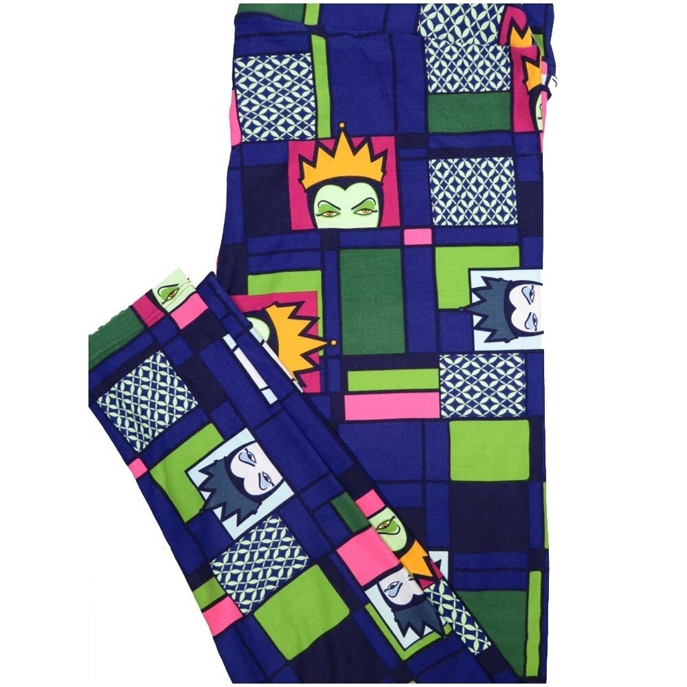 LuLaRoe TCTWO TC2 Disney Evil Queen from Snow White Windowpanes Buttery Soft Leggings fits Adults 18+