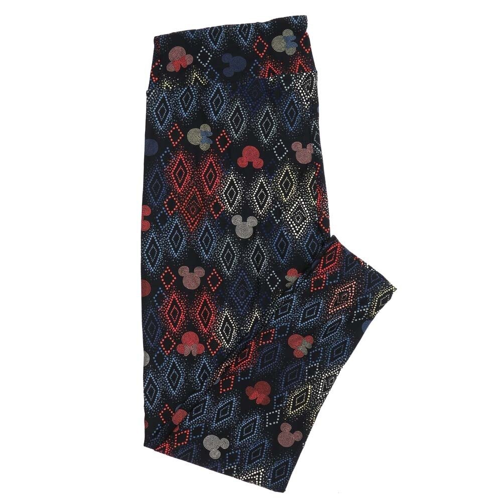 LuLaRoe TCTWO TC2 Disney Mickey and Minnie Mouse Diamond Polka Dot Buttery Soft Womens Leggings fits Adults sizes 18-26 TCTWO-9041-O