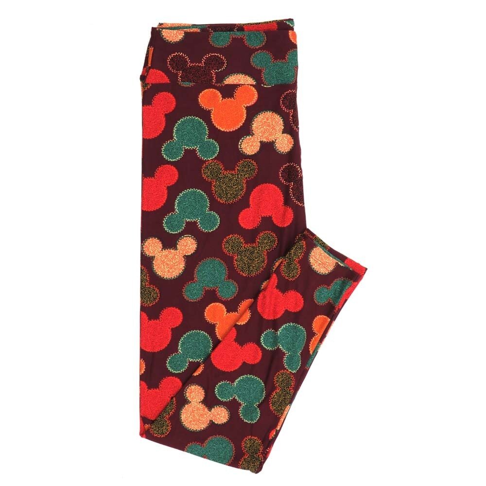 LuLaRoe TCTWO TC2 Disney Mickey and Minnine Mouse Micro Polka Dot Buttery Soft Womens Leggings fits Adults sizes 18-26  TCTWO-9042-A
