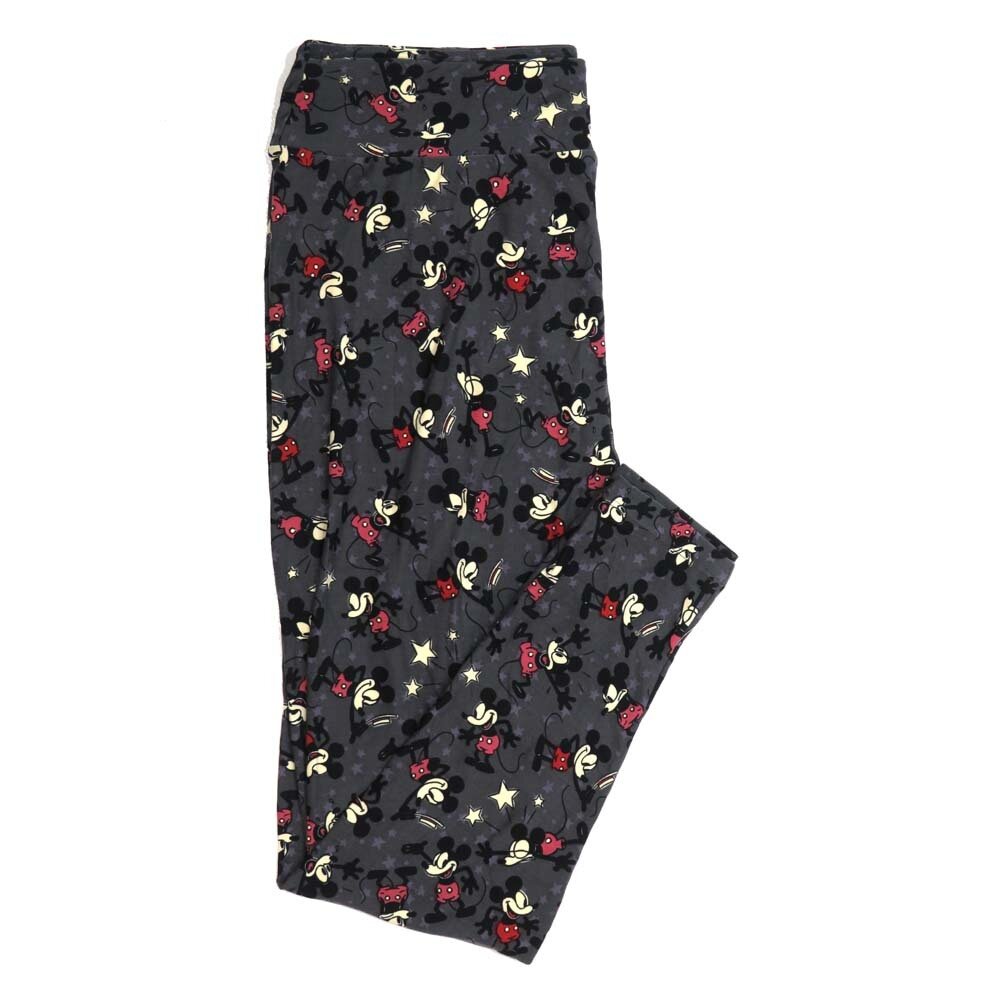 LuLaRoe TCTWO TC2 Disney Mickey Mouse fighting Smiling Seeing Stars Leggings fits sizes 18+  TCTWO-9088-Q