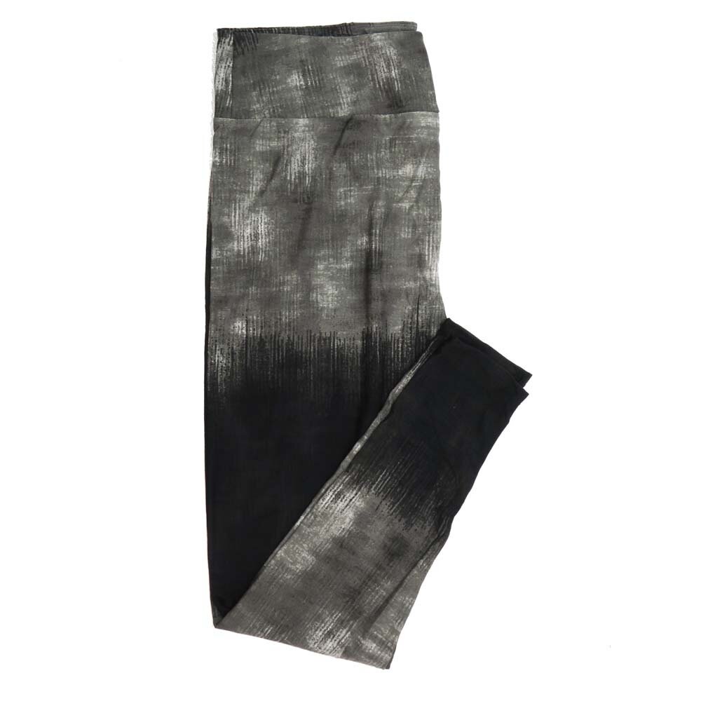 LuLaRoe TCTWO TC2 Tye Dye Muted Hombre Hatched Leggings fits sizes 18+ TCTWO-9086-Q