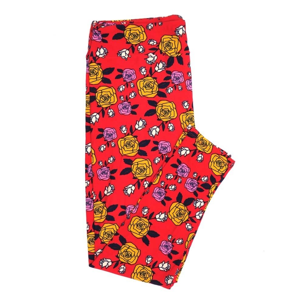 LuLaRoe TCTWO TC2 Roses Buttery Soft Womens Leggings fits Adults sizes 18-26  TCTWO-9040-P