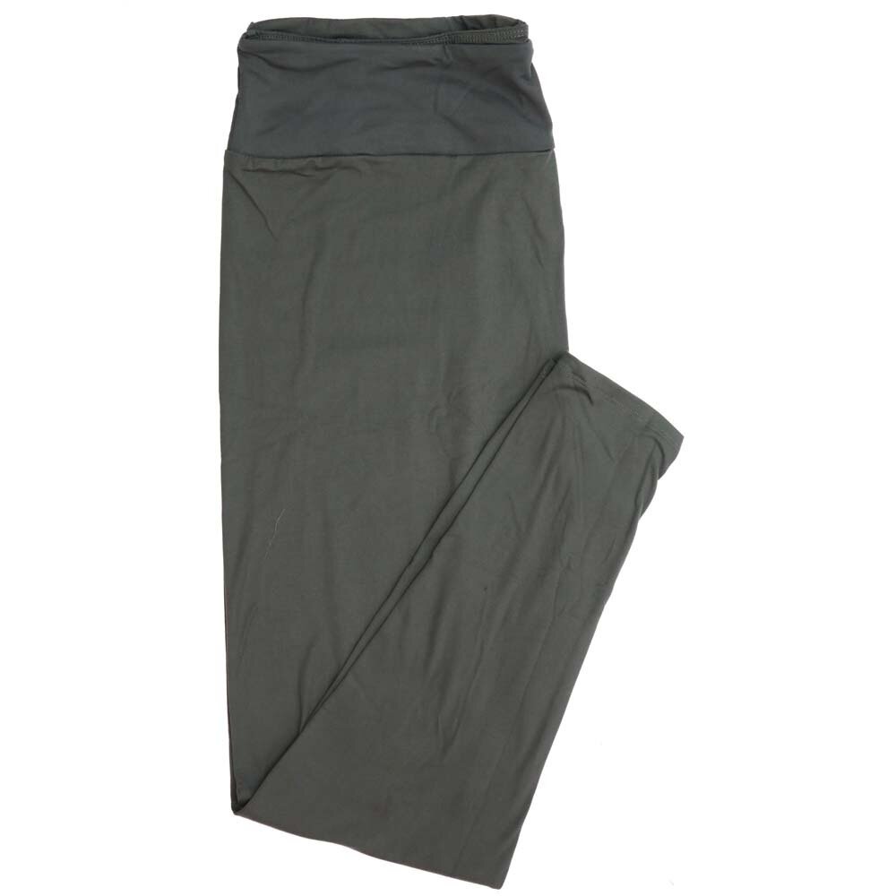 LuLaRoe TCTWO TC2 Solid Gray Buttery Soft Womens Leggings fits Adults sizes 18-26 TCTWO-SOLID-GRAY-053056-21