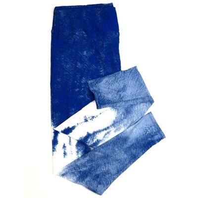 LuLaRoe TCTWO TC2 Tye Dye Hombre Blue White Light Blue Buttery Soft Womens Leggings fits Adults sizes 18-26  TCTWO-9059-D-27
