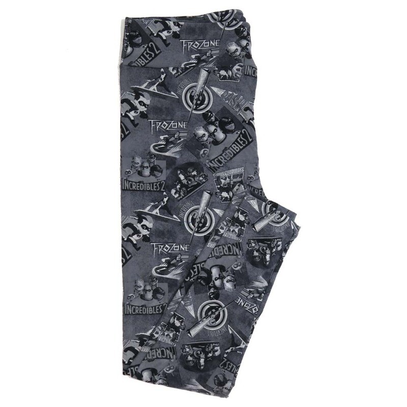 LuLaRoe TCTWO TC2 Disney Incredibles 2 Frozone Leggings fits sizes 18+  TCTWO-9091-D2