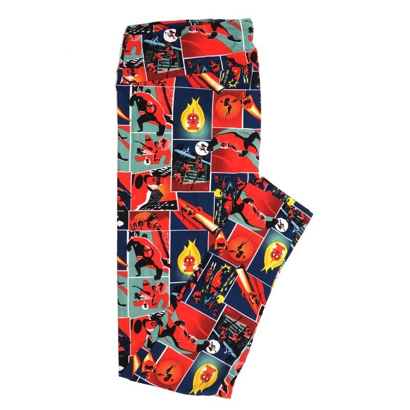 LuLaRoe TCTWO TC2 Disney Incredibles Leggings fits sizes 18+  TCTWO-9091-E2
