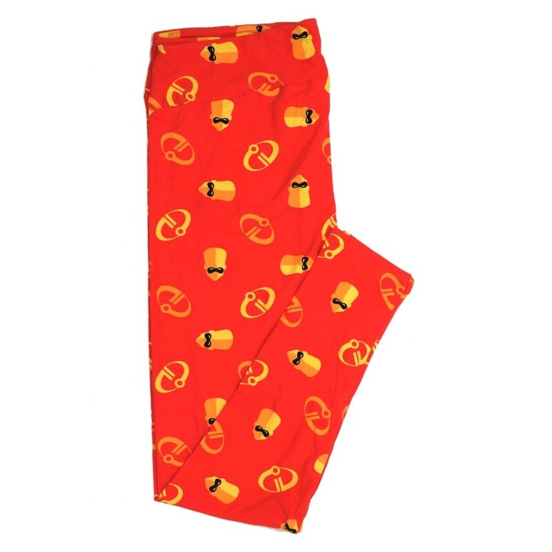 LuLaRoe TCTWO TC2 Disney Mr Incredible Leggings fits sizes 18+  TCTWO-9091-C3