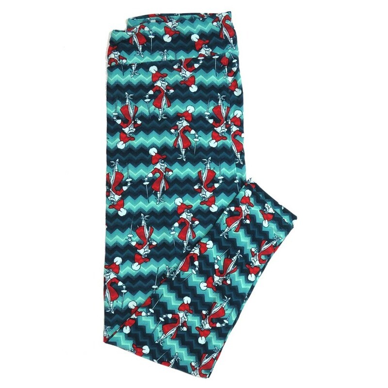 LuLaRoe TCTWO TC2 Disney Peter Pans Captain Hook Leggings fits sizes 18+  TCTWO-9089-I2