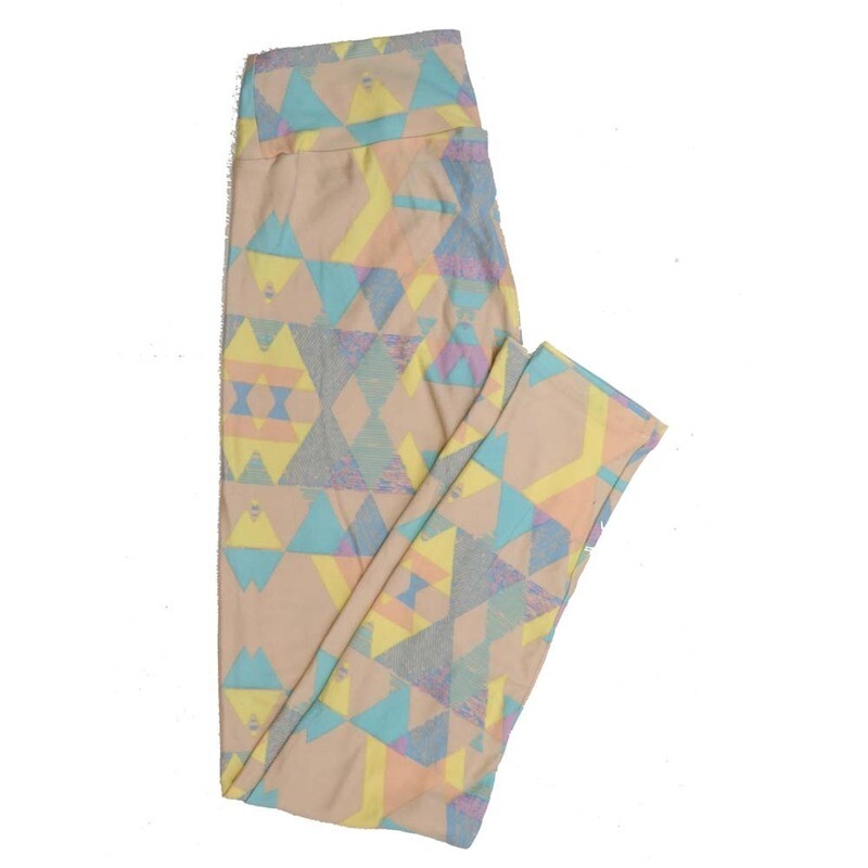 LuLaRoe One Size OS Geometric Chevrons Leggings fits Womens sizes 2-10  OS-4388-S2