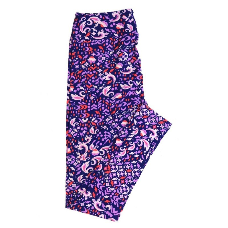 LuLaRoe One Size OS Geometric Chevron Polka Dot Leggings fits Womens sizes 2-10  OS-4387-ZB2