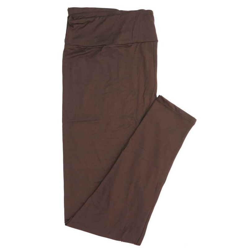 LuLaRoe TCTWO TC2 Solid Brown Buttery Soft Womens Leggings fits Adults sizes 18-26  TCTWO-SOLID-BROWN-091654