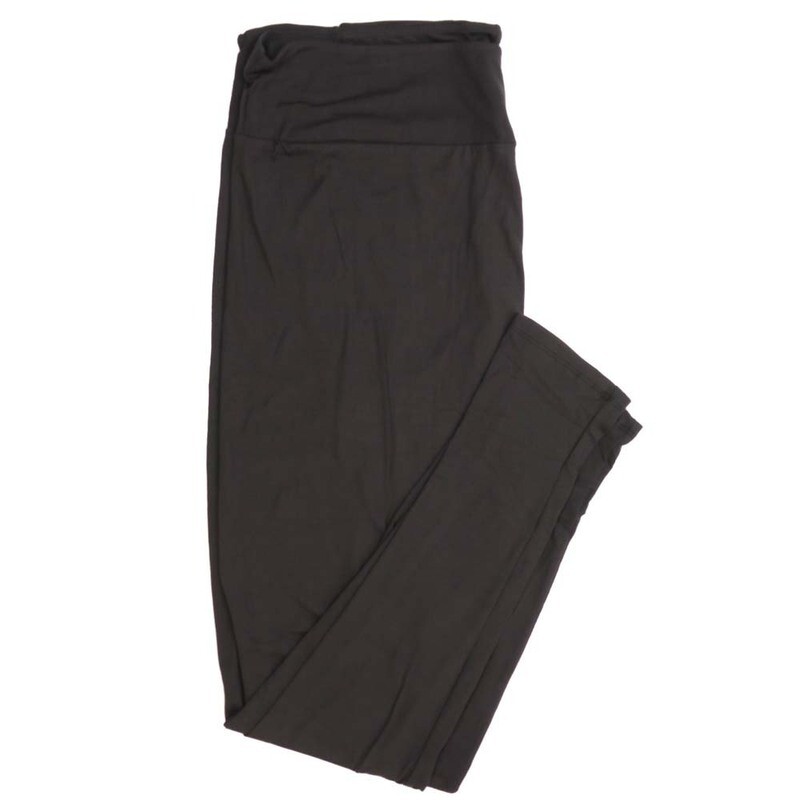 LuLaRoe TCTWO TC2 Solid Dark Gray Buttery Soft Womens Leggings fits Adults sizes 18-26  TCTWO-SOLID-DARKGRAY-077850-18