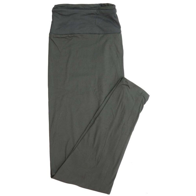 LuLaRoe TCTWO TC2 Solid Gray Buttery Soft Womens Leggings fits Adults sizes 18-26  TCTWO-SOLID-GRAY-053056-21